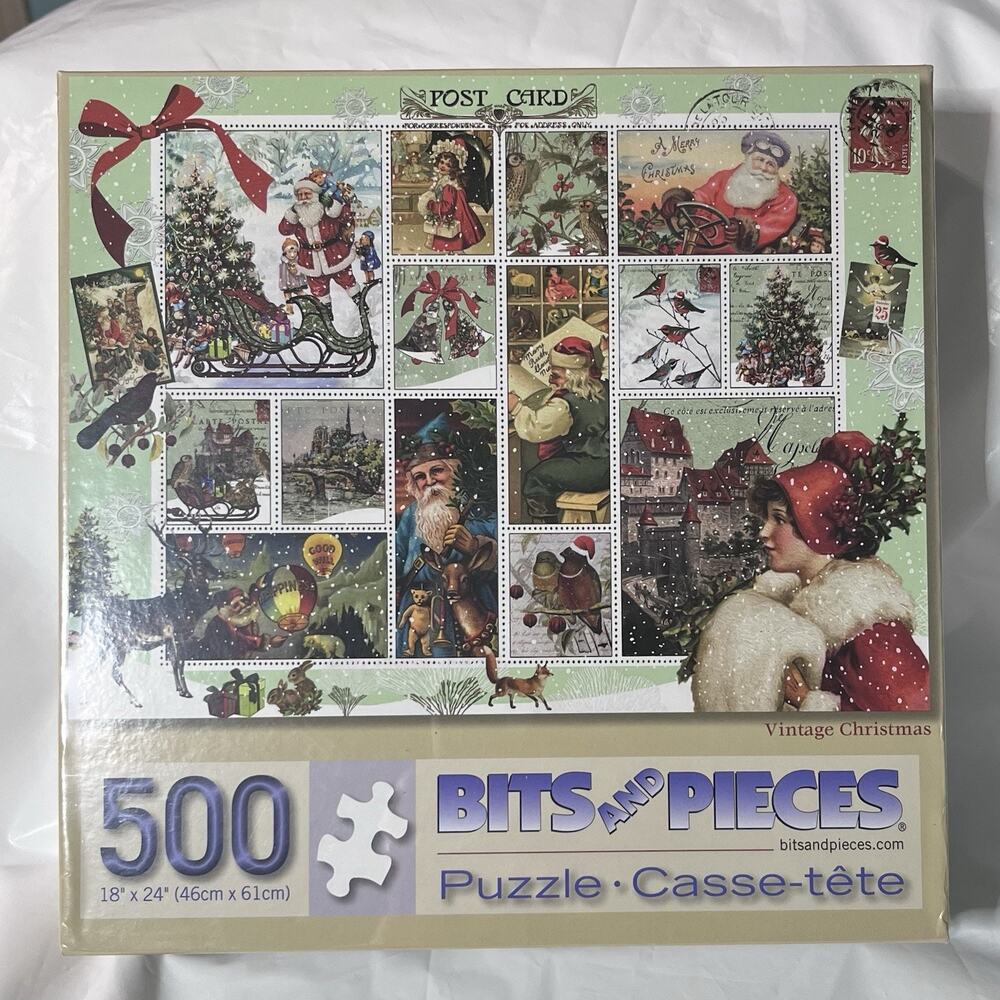 Bits and Pieces 500 Piece Puzzle Vintage Christmas 18X24 SEALED NEW